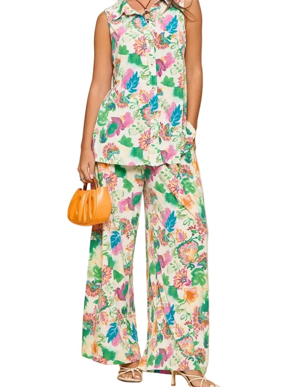 Dear Scarlett “Shoreline” Pant Set in Multicolor